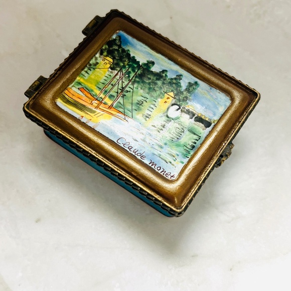 Claude Monet Trinket Box. Vintage painting trinket box. Artwork Trinket box. - Picture 1 of 8